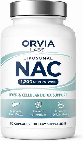 ORVIA Labs Liposomal NAC Supplement, Daily Cellular Wellness Support, Easy-to-Swallow Capsules - 60 Capsules in Kuwait