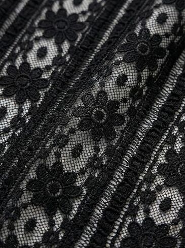 CUPSHE Women's Mock Neck Lace Tops Blouses Dressy Casual Sexy Floral Long Sleeve Mesh Shirts in Kuwait