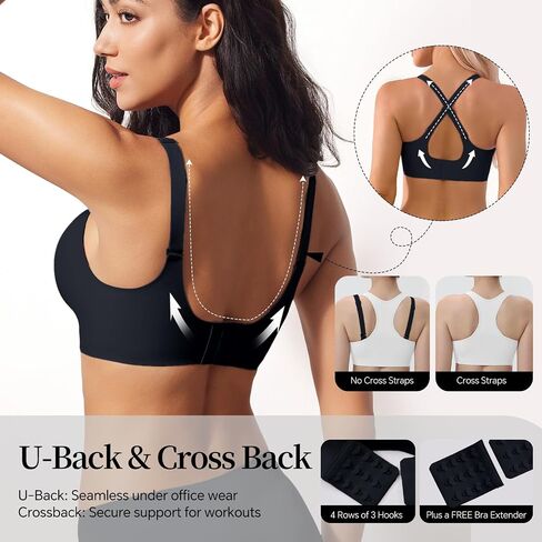 UIMERO Jelly Bras for Women Wireless Womens Bras No Underwire Supportive Comfortable Everyday Seamless Tshirt Bra Black in Saudi Arabia