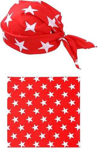 Star Print Bandana Costume American Flag Headband Cycling Fashion Headband Clothing Accessories for Men and Women in Kuwait