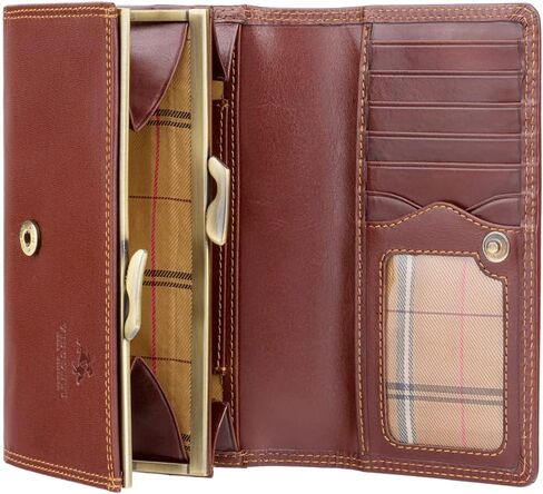 Visconti Women's Monza Leather Purse # MZ12 - Brown in Kuwait