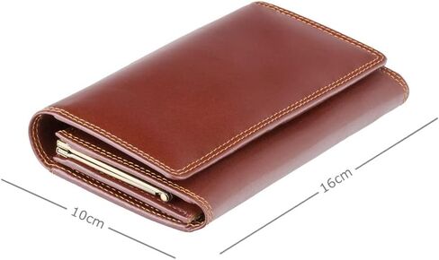 Visconti Women's Monza Leather Purse # MZ12 - Brown in Kuwait