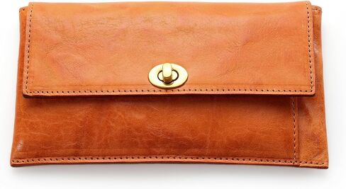 IJUN Full Grain Leather Handmade Envelope Long Wallet for Women | Premium Vegetable-Tanned Leather | Rich Patina & Natural Grain | Timeless Vintage Style | No Two Pieces Alike in Saudi Arabia