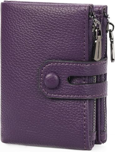 Small Wallet for Women Double Zipper Pockets Vegan Leather Wallets Bifold Ladies Card Holder in Saudi Arabia