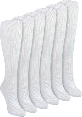 Sock Snob - 6 Pairs 100% Cotton Womens Knee High Breathable Soft Long Socks in Saudi Arabia