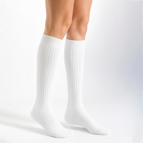 Sock Snob - 6 Pairs 100% Cotton Womens Knee High Breathable Soft Long Socks in Saudi Arabia