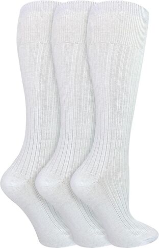 Sock Snob - 6 Pairs 100% Cotton Womens Knee High Breathable Soft Long Socks in Saudi Arabia