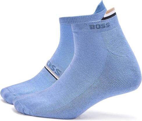 BOSS Men's 2-pack Iconic Stripe Detail Ankle Socks in Kuwait