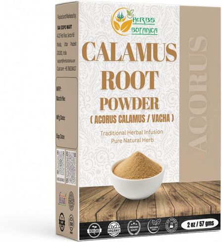 Herbs Botanica Calamus Powder 100% Pure & Organic Acorus Calamus Root Powder for Herbal Tea, Wellness & DIY Use Finely Ground, Non-GMO & Additive Free 2 oz Pack in Saudi Arabia