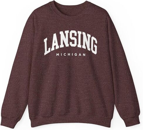 Lansing Michigan Adult Unisex Crewneck Sweatshirt in Kuwait