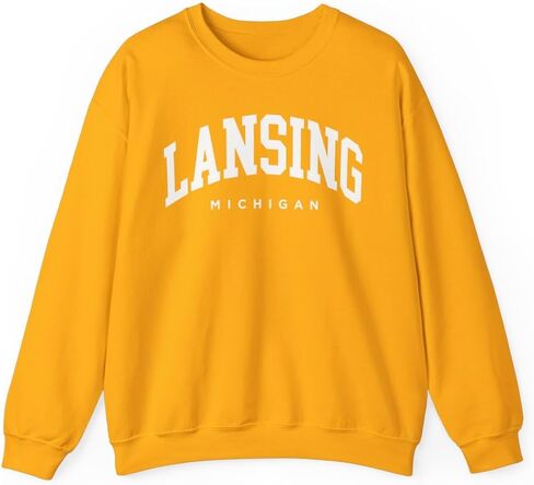 Lansing Michigan Adult Unisex Crewneck Sweatshirt in Kuwait