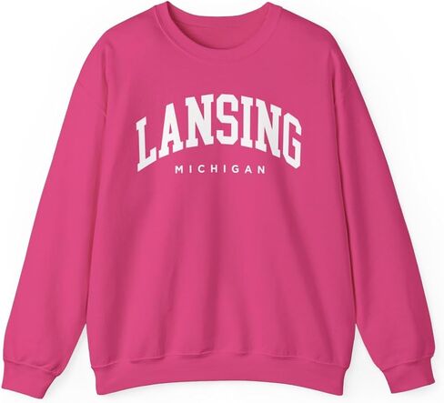 Lansing Michigan Adult Unisex Crewneck Sweatshirt in Kuwait