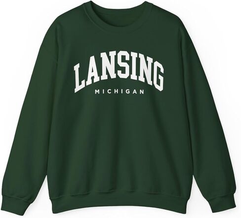 Lansing Michigan Adult Unisex Crewneck Sweatshirt in Kuwait