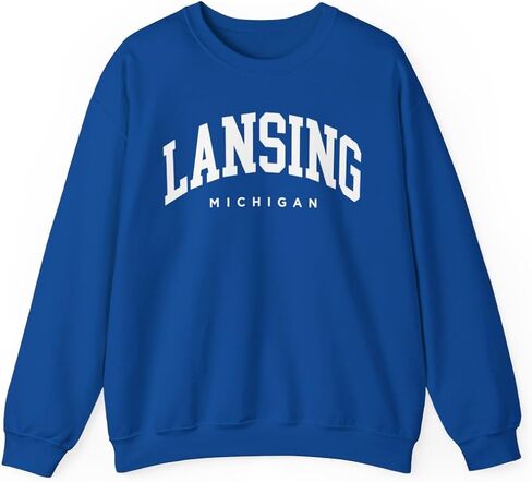 Lansing Michigan Adult Unisex Crewneck Sweatshirt in Kuwait