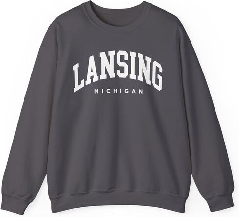 Lansing Michigan Adult Unisex Crewneck Sweatshirt in Kuwait