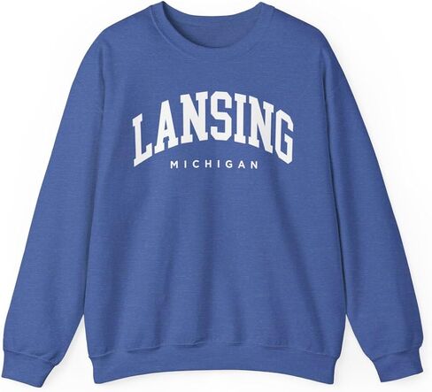 Lansing Michigan Adult Unisex Crewneck Sweatshirt in Kuwait