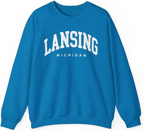Lansing Michigan Adult Unisex Crewneck Sweatshirt in Kuwait