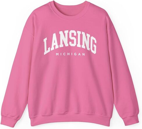 Lansing Michigan Adult Unisex Crewneck Sweatshirt in Kuwait