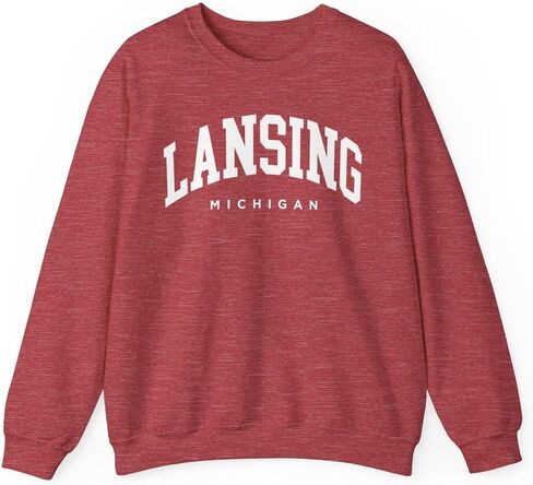 Lansing Michigan Adult Unisex Crewneck Sweatshirt in Kuwait