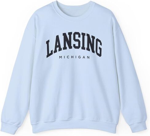 Lansing Michigan Adult Unisex Crewneck Sweatshirt in Kuwait