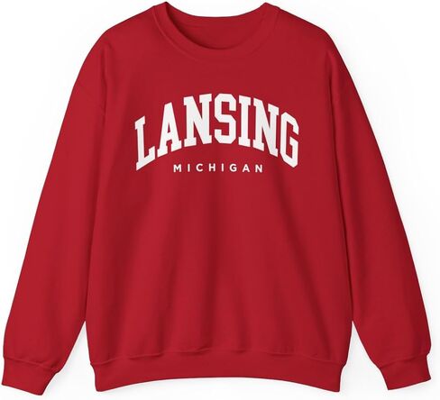 Lansing Michigan Adult Unisex Crewneck Sweatshirt in Kuwait