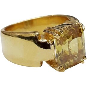 Natural Certified Yellow Sapphire/Pukhraj Panchadhatu Rashi Ratan Astrological Purpose Ring For Men & Women in Saudi Arabia