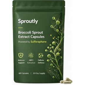 Sproutly Broccoli Sprout Extract Capsules | with Glucoraphanin & Myrosinase, Sulforaphane Precursor Support with Mustard Seed Extract & Vitamin C | Vegan Non-GMO | 60 Capsules in Saudi Arabia