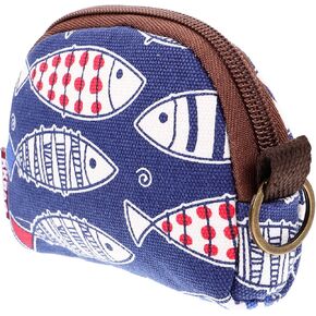 Japanese Coin Pouch Small Change Purse Cute Shell Design Cotton Fabric Coin Organizer for Women Everyday Carry Tiny Makeup Bag in Saudi Arabia