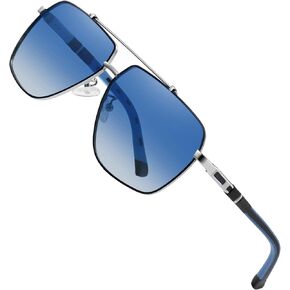 Polarized Square Aviator Sunglasses for Men Trendy UV400 Fashion Sunglasses for Driving Fishing in Saudi Arabia