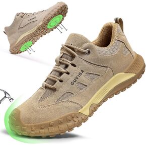 Steel Toe Work Shoes For Men, Wear Resistant Safety Shoes with Puncture Protection for Construction Industrial Work, Breathable and Comfortable in Saudi Arabia