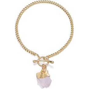 Crystal Bracelet for Women, Dainty 14K Gold Plated Chain Bracelet Handmade Healing Crystals and Stones Spiritual Jewelry Gifts for Women in Saudi Arabia