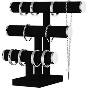 Bracelet Holder Stand,Bracelet Organizer Display for Selling,Bangle Organizer for Women,Watch Storage Holder for Men,Jewelry Business Supplies (Black + metal lid) in Saudi Arabia