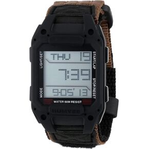 Humvee Men's Military Watch, Digital Watch, Recon Nylon Strap, Tactical Tough, Water Resistant 5 ATM, Sport Watch, Face 32 X 52mm. Quartz Stainless Steel, Black in Saudi Arabia