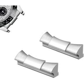 BEHLINE 20mm 21mm 2pcs Curved Watch Band Strap EndLinks Replacement For Rolex Submariner Yacht Master Daytona GMT II Explorer Oyster Perpetual Stainless Steel in Kuwait