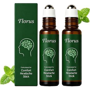 Florus Relief Roll on, Peppermint Oil Head Comfort Stick with Lavender, Chamomile and Magnesium Glycinate (1pcs) in Saudi Arabia