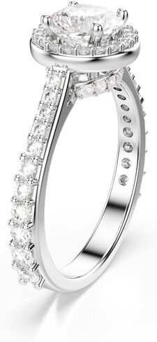 Swarovski Una Angelic ring, Round cut, clear, Rhodium finish in Kuwait
