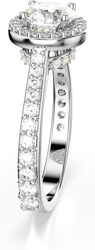 Swarovski Una Angelic ring, Round cut, clear, Rhodium finish in Kuwait