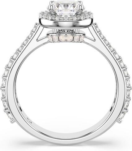 Swarovski Una Angelic ring, Round cut, clear, Rhodium finish in Kuwait