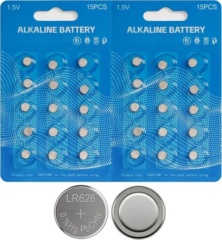 AG4 30 Pack LR626 Alkaline Button Battery L626 LR66 SR626 377 Batteries Coin Cells 1.5V in Saudi Arabia