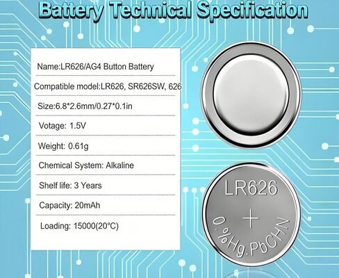 AG4 30 Pack LR626 Alkaline Button Battery L626 LR66 SR626 377 Batteries Coin Cells 1.5V in Saudi Arabia