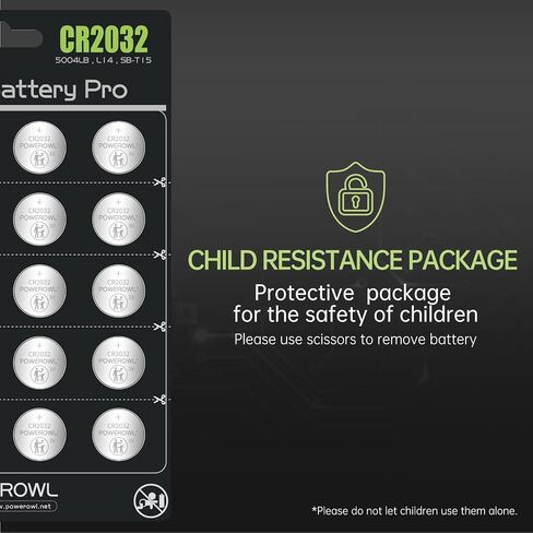 POWEROWL High Capacity CR2032 Battery (40-Pack) 3v Lithium Batteries, Leak-Free, Long Lasting Cr 2032 in Saudi Arabia