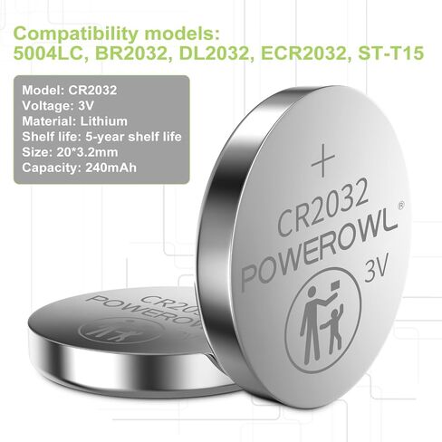 POWEROWL High Capacity CR2032 Battery (40-Pack) 3v Lithium Batteries, Leak-Free, Long Lasting Cr 2032 in Saudi Arabia