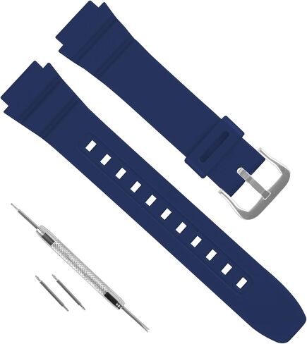 18mm Replacement Rubber Resin Watchband for Casio F-108 AE-1000W AE-1200 AE-1300 W-216 W218H W-219H W735H W800H SGW-300H, Soft PU Watch Strap for Casio Watch Strap in Saudi Arabia