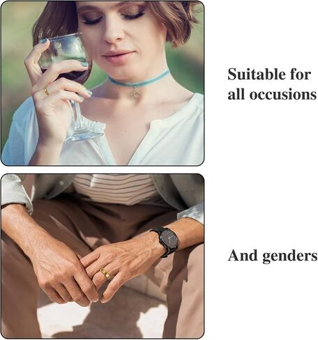 Stainless Steel Rings for Men Women Wedding Ring, Basic Flat Rings, Polished Matt Finish for Men - 3 Pack in Saudi Arabia