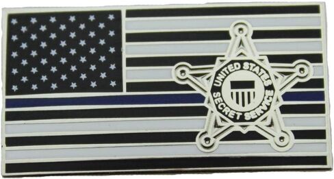 USSS Lapel Pin Secret Service Subdued Thin Blue Line Lapel Hat Pin in Saudi Arabia