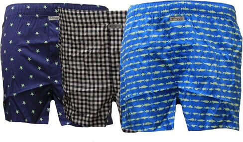 Columbia Men's Printed Woven Boxers 3 Pack in Kuwait