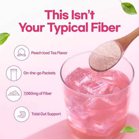 dr.blet Soluble Fiber GLP-1 Friendly 20 Packets on the go to Support Weight Management & Gut Health, Peach Flavor, Korean Beauty with Psyllium Husk Powder Drink Supplement in Kuwait