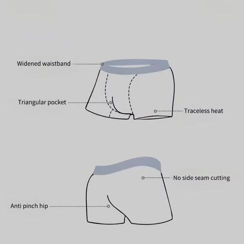 5PCS Hello Printed Men's Boxer Briefs, Breathable Underwear, Soft Stretch Boxer Briefs for Daily Wear, Ideal Gift for Men in Kuwait