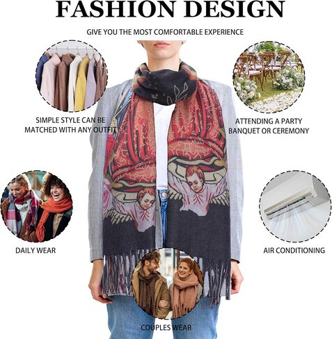 Virgen de Guadalupe Prayer Shawl Scarf Catholic Gifts For Women Mom Mexican Virgin Mary Pashmina Scarves Wrap (Rose Black Red) in Saudi Arabia
