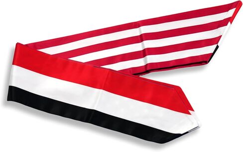 USA And Egypt Flag Graduation Stole,Satin Embroidery Graduation Sash for International Students,72 Inch Length. in Kuwait